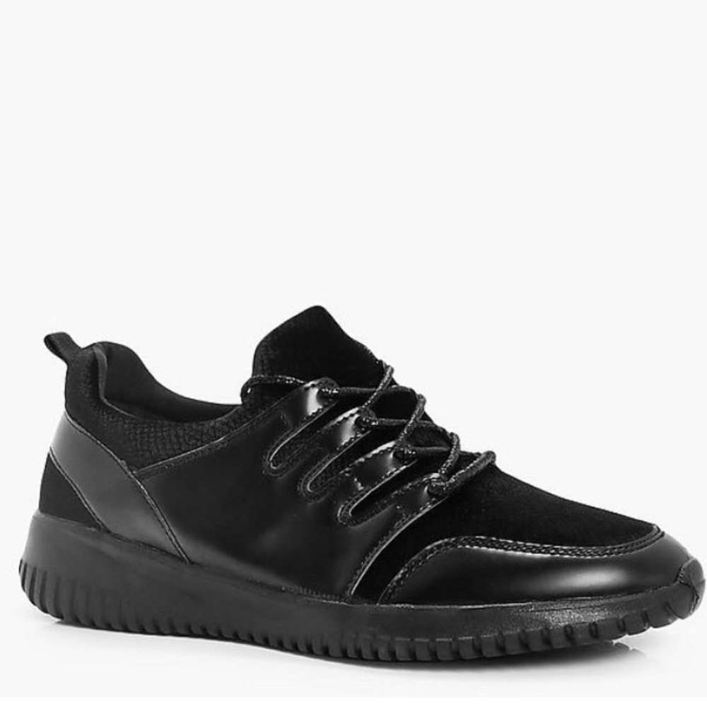 ✨NWOT, Black Velvet Sneakers